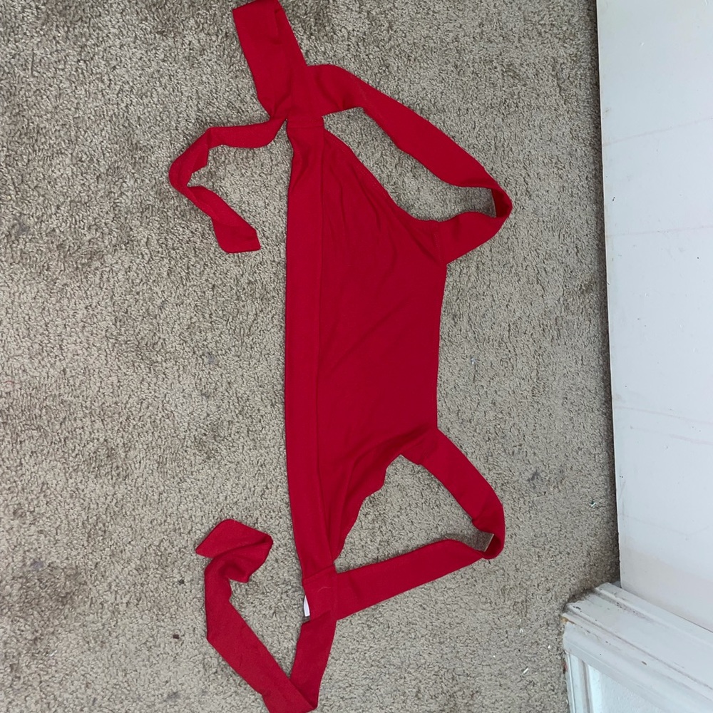 Red Shein Tie Top
